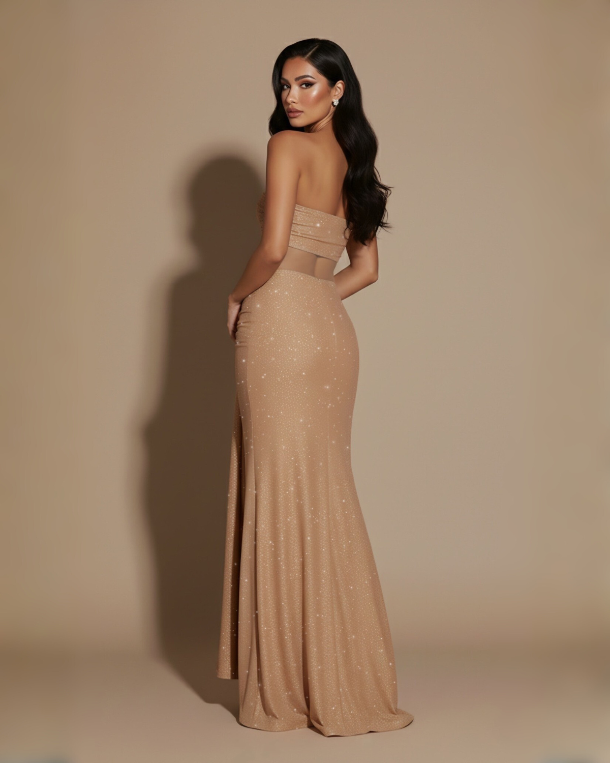The Aurelia Maxi Dress - Champagne Gold