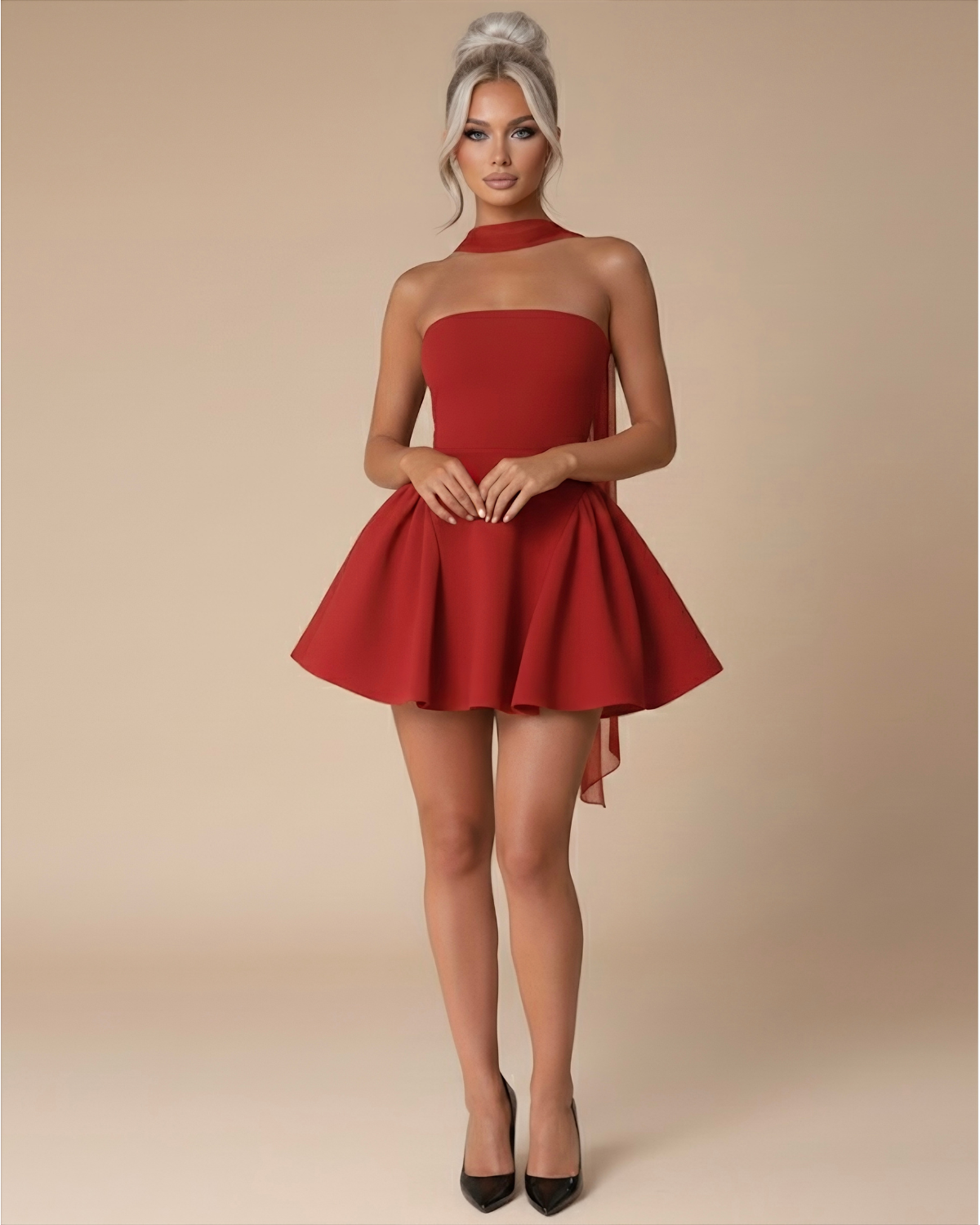 The Luna Mini Dress - Red