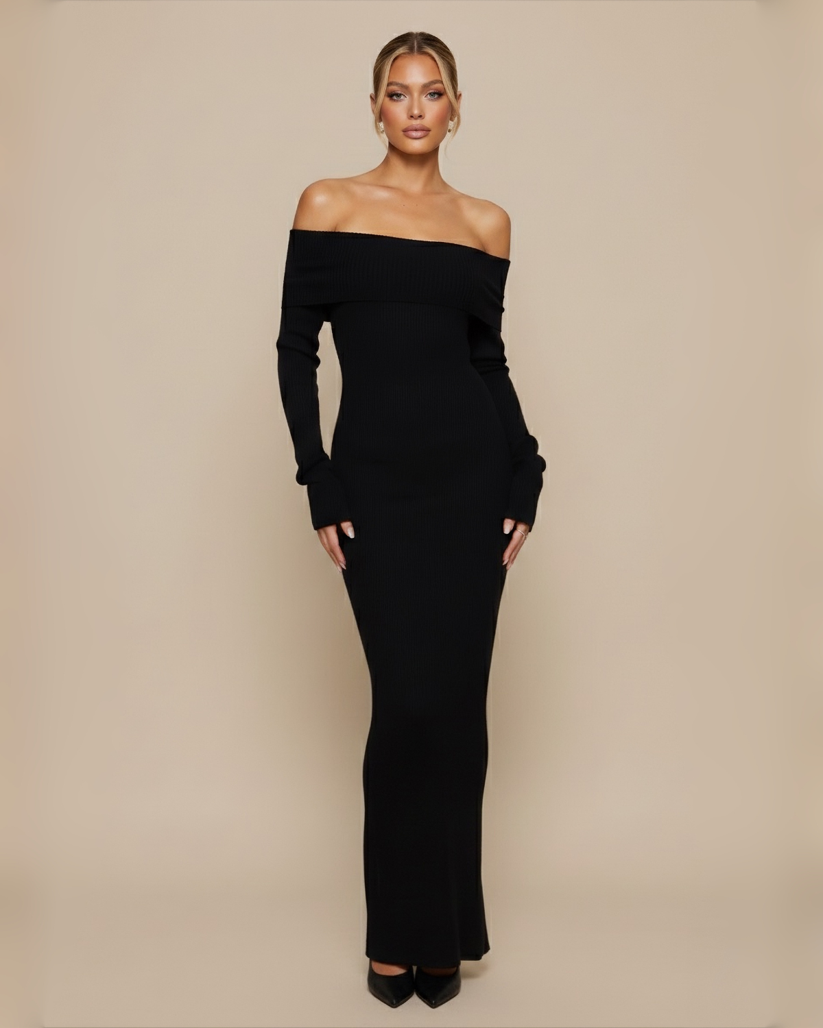 The Lia Maxi Dress - Black