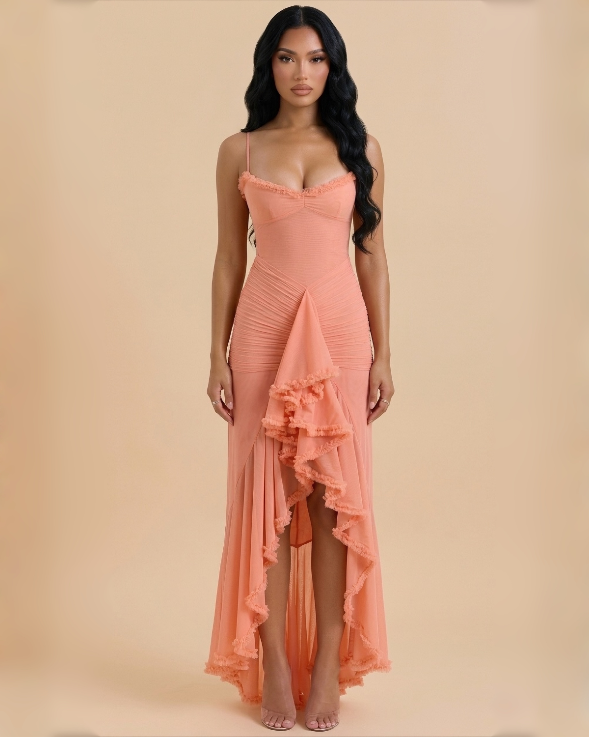 The Maliyah Maxi Dress - Peach