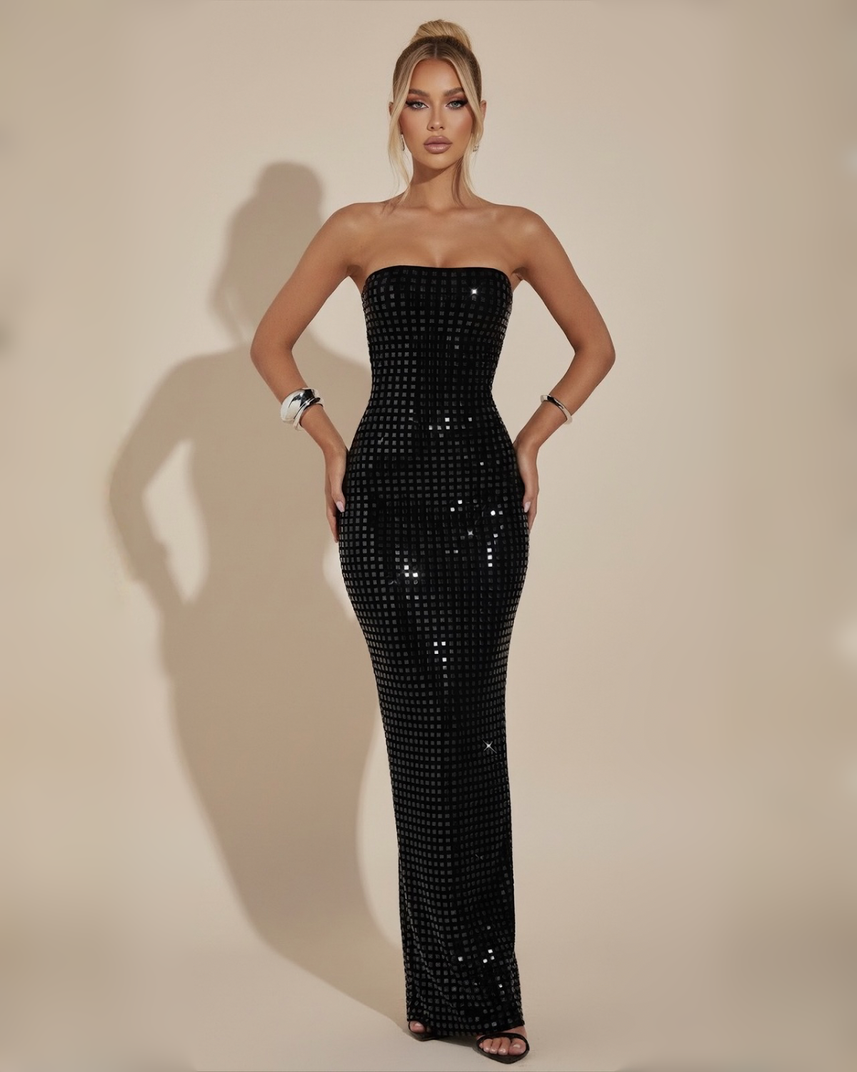 The Thalia Tube Maxi Dress - Black