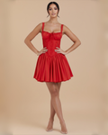 The Jolene Mini Dress - Red