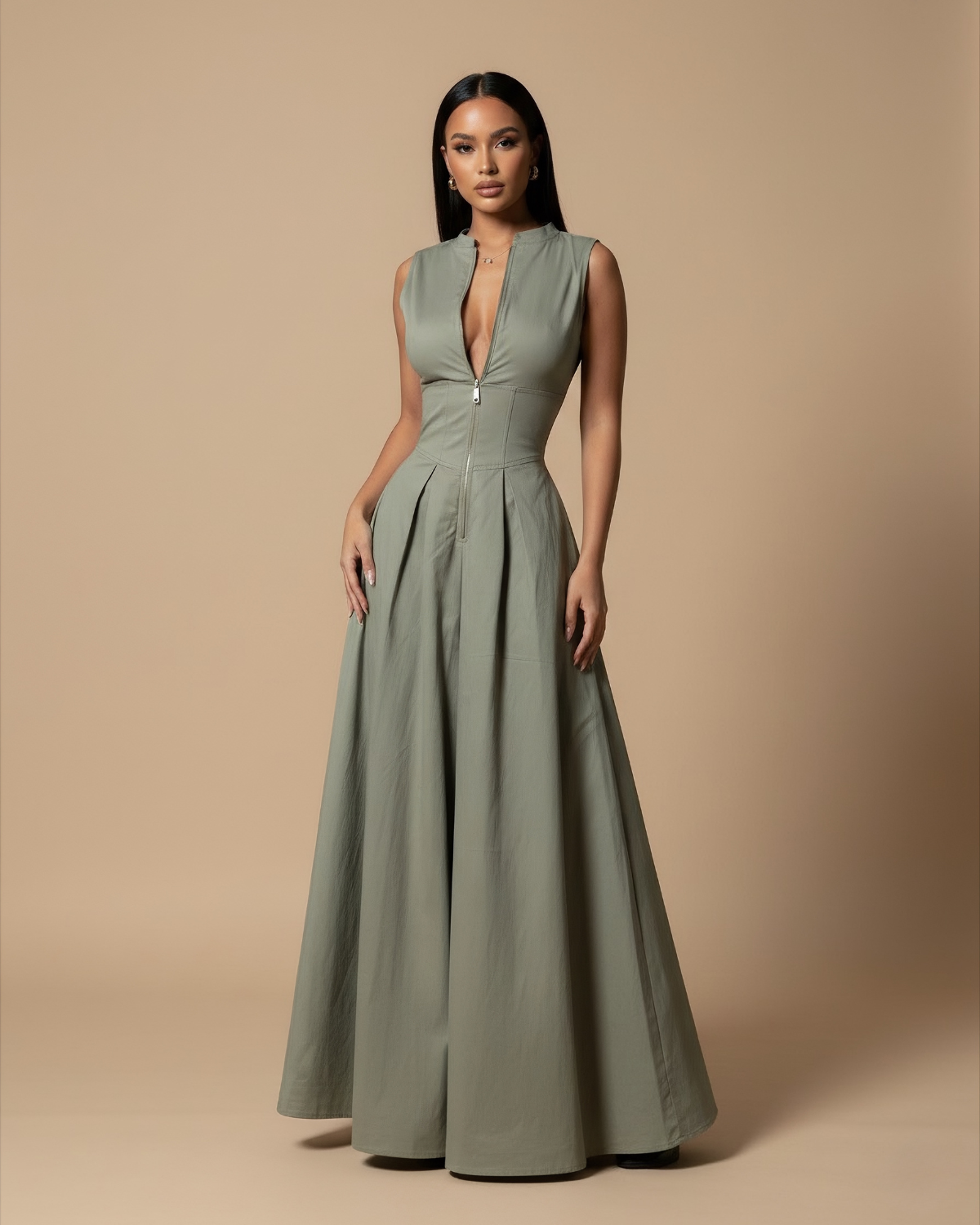 The Rona Maxi Dress - Khaki