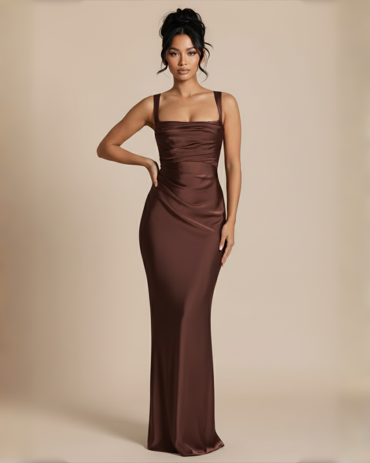 The Lorelai Maxi Dress - Brown
