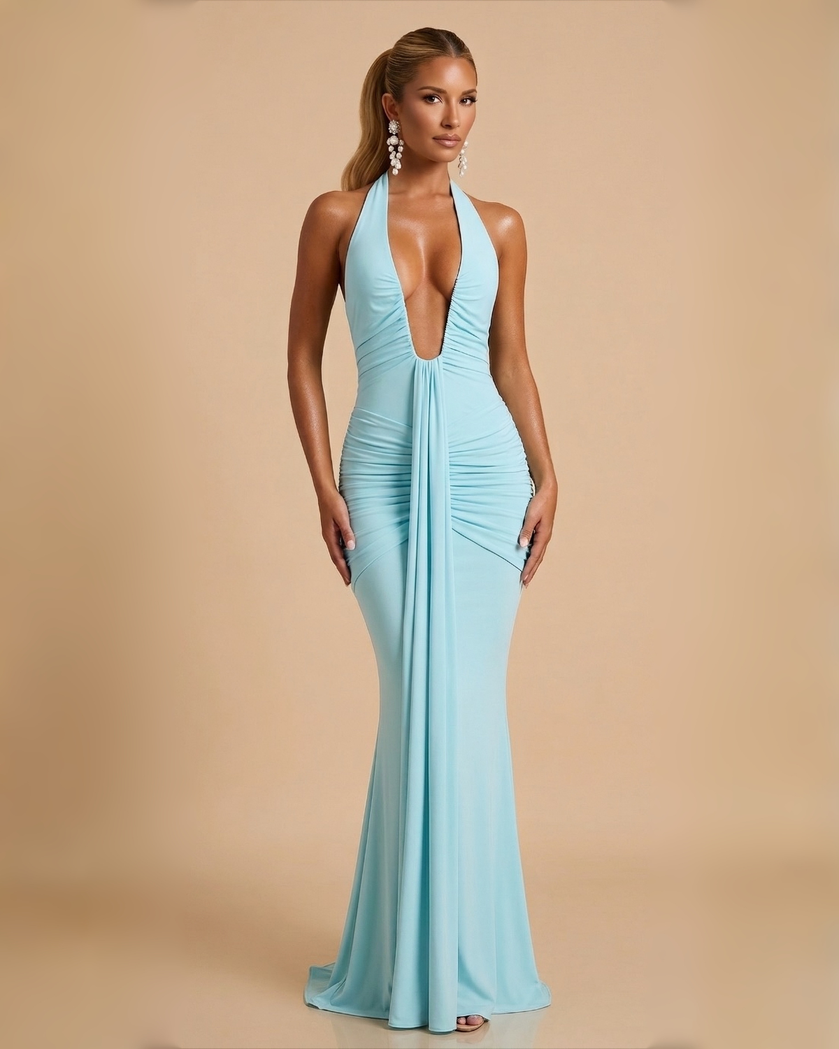 The Angelica Maxi Dress - Light Blue