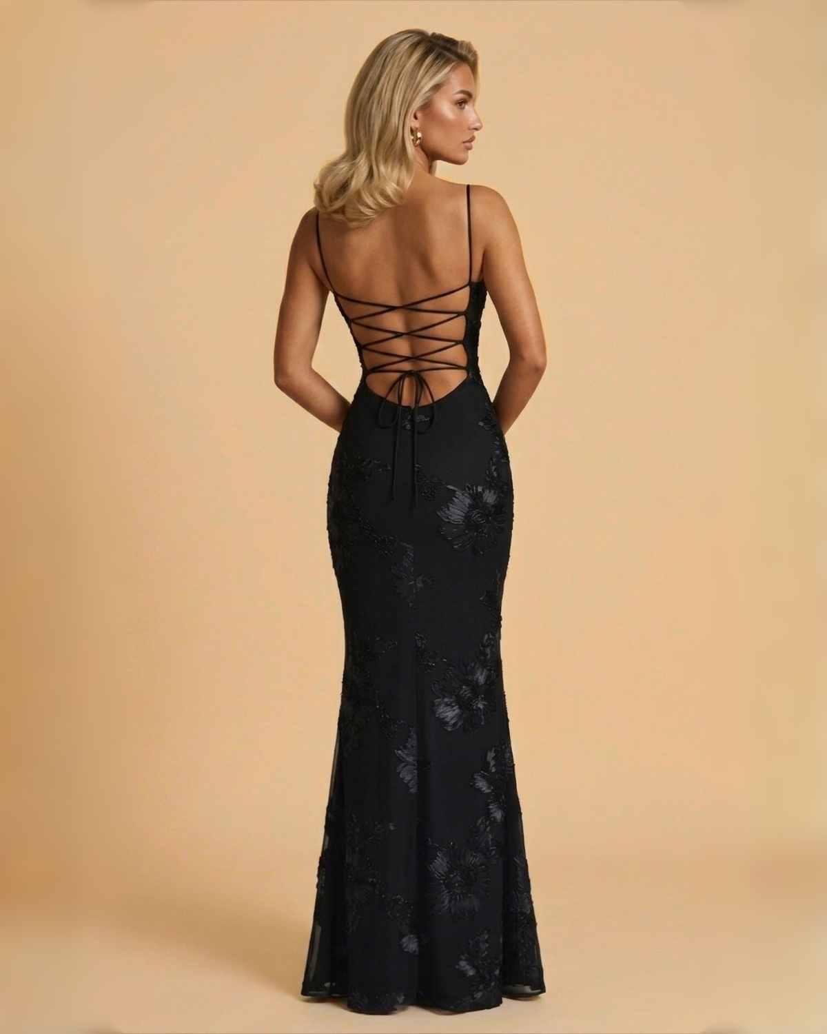 The Juliet Floral Maxi Dress - Black
