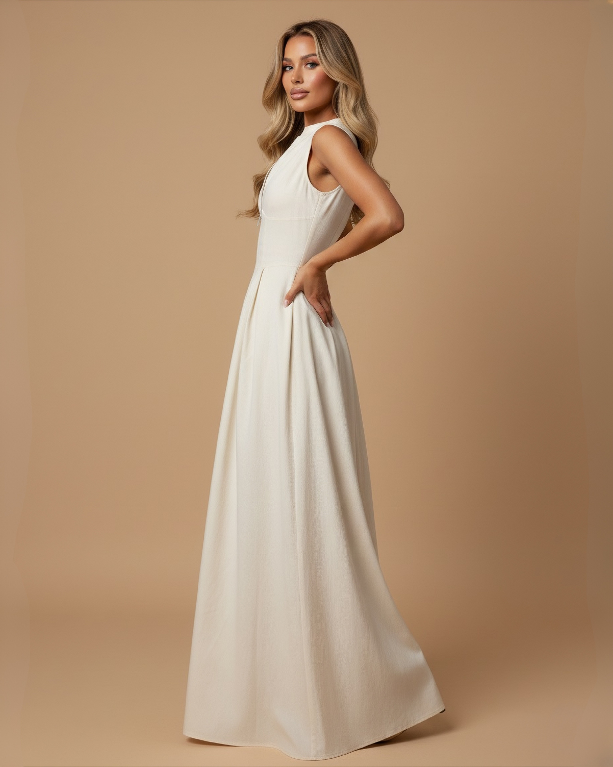 The Rona Maxi Dress - Cream