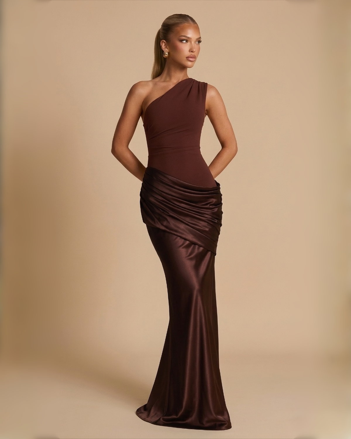 The Samira Maxi Dress - Brown