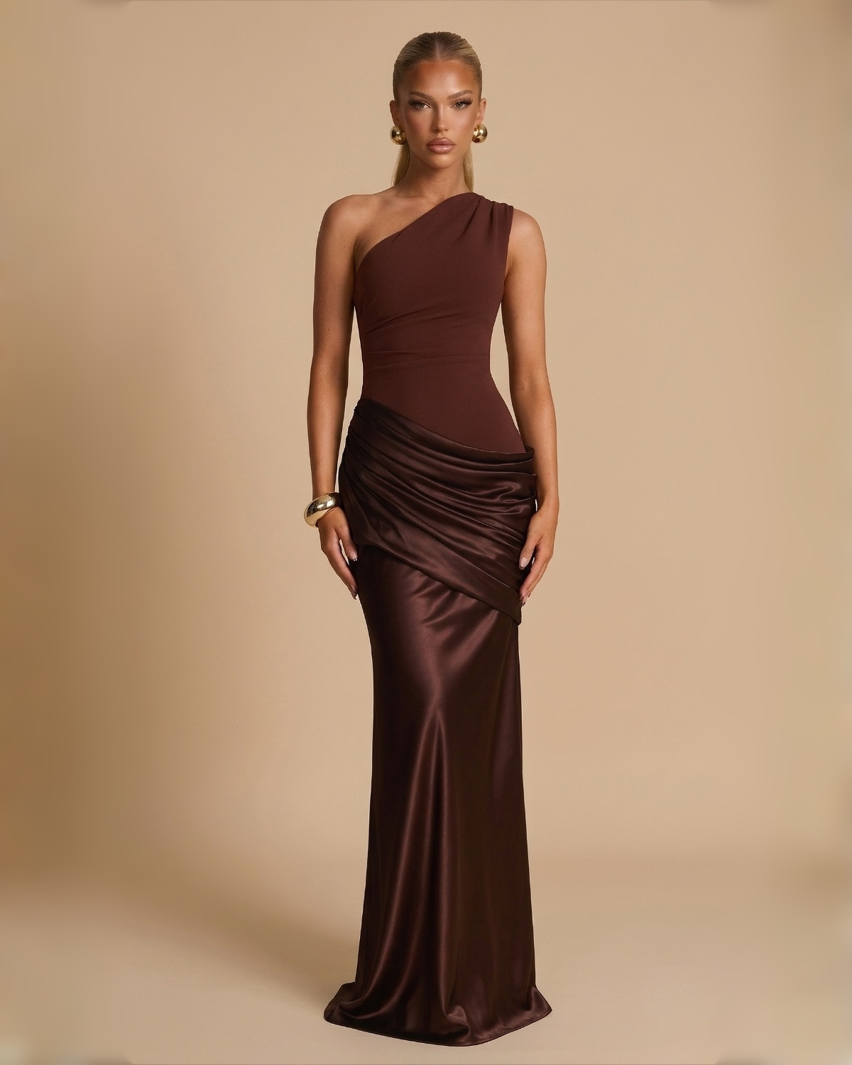 The Samira Maxi Dress - Brown