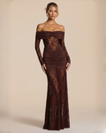 The Samantha Maxi Dress - Brown