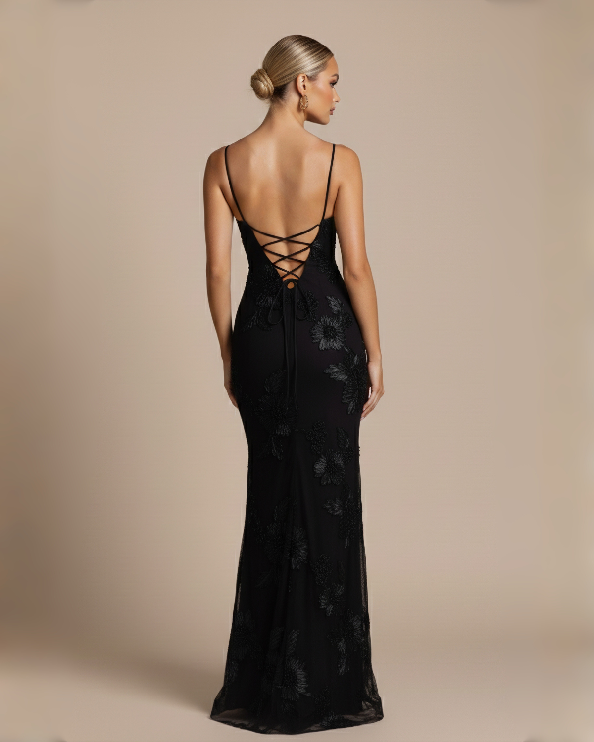 The Juliet Floral Maxi Dress - Black