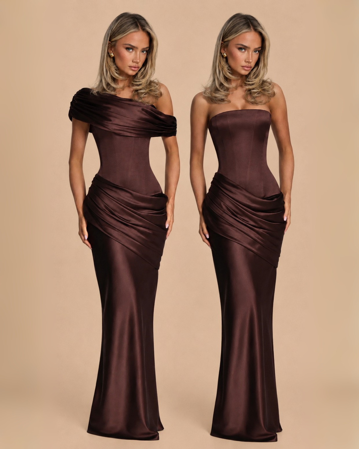 The Laverna Maxi Dress - Brown
