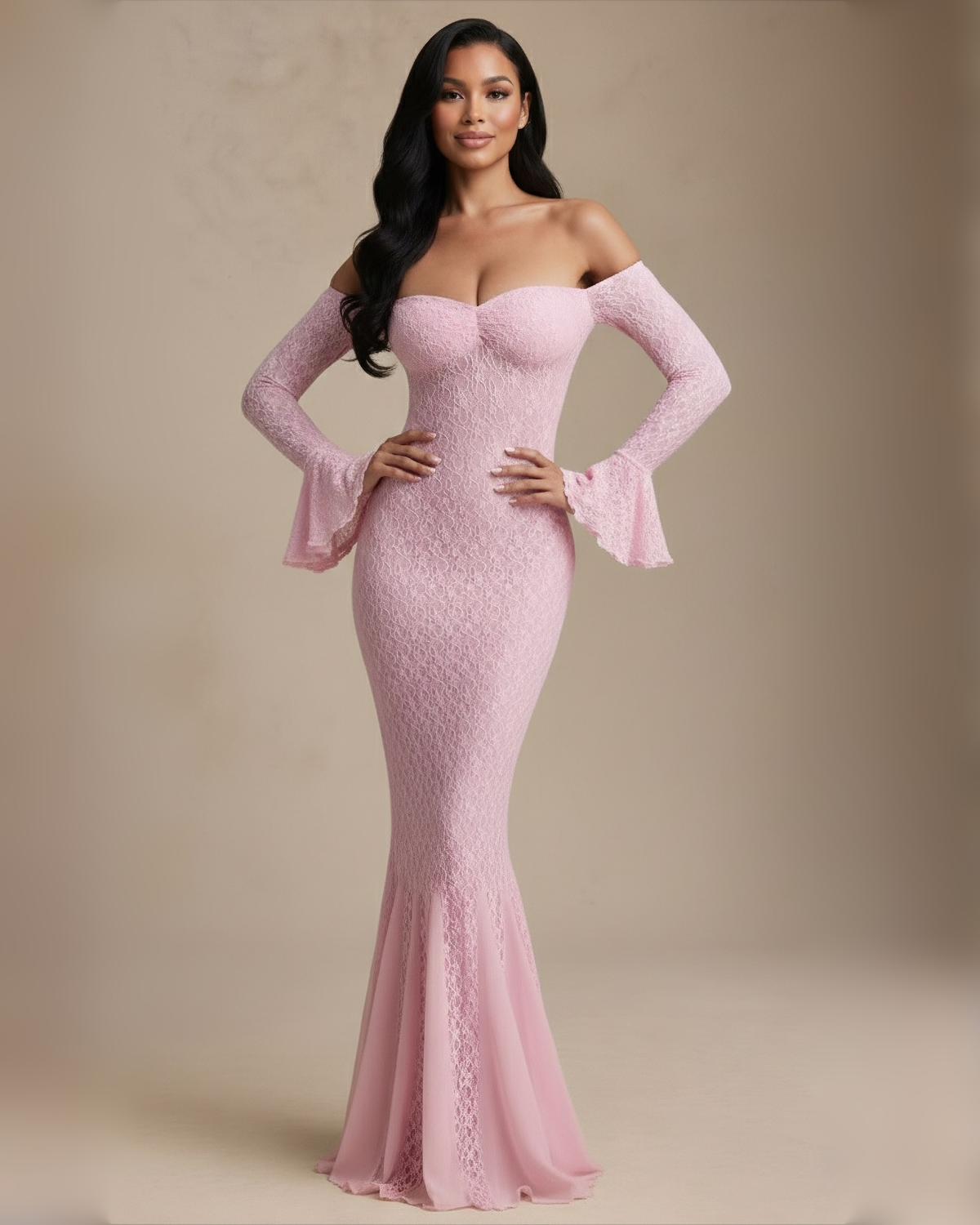 The Lydia Maxi Dress - Baby Pink