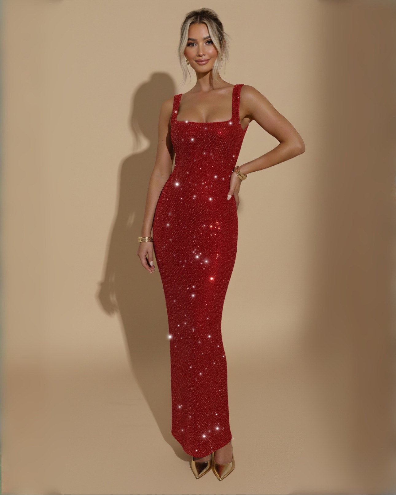 The Cassandra Maxi Dress - Red