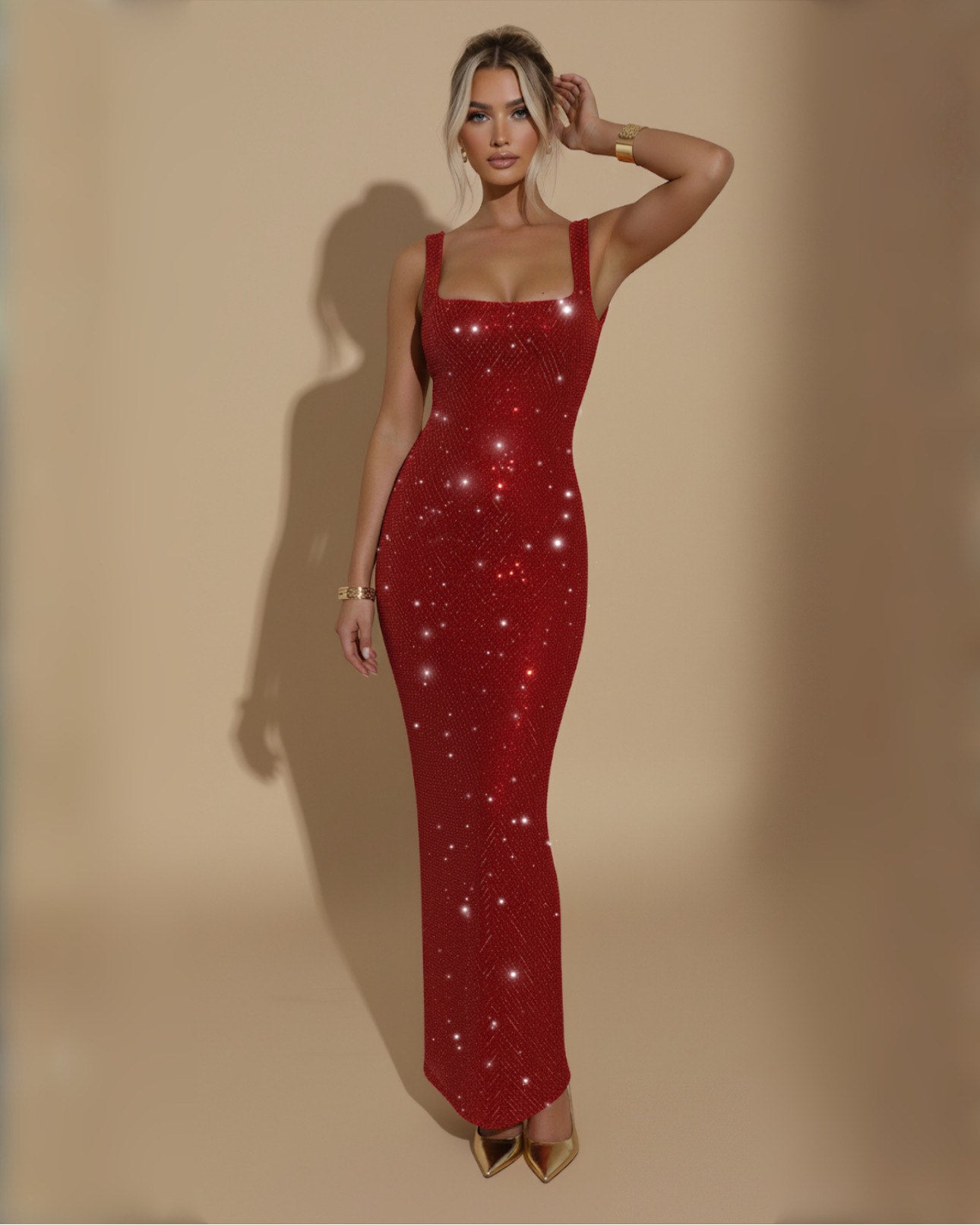The Cassandra Maxi Dress - Red