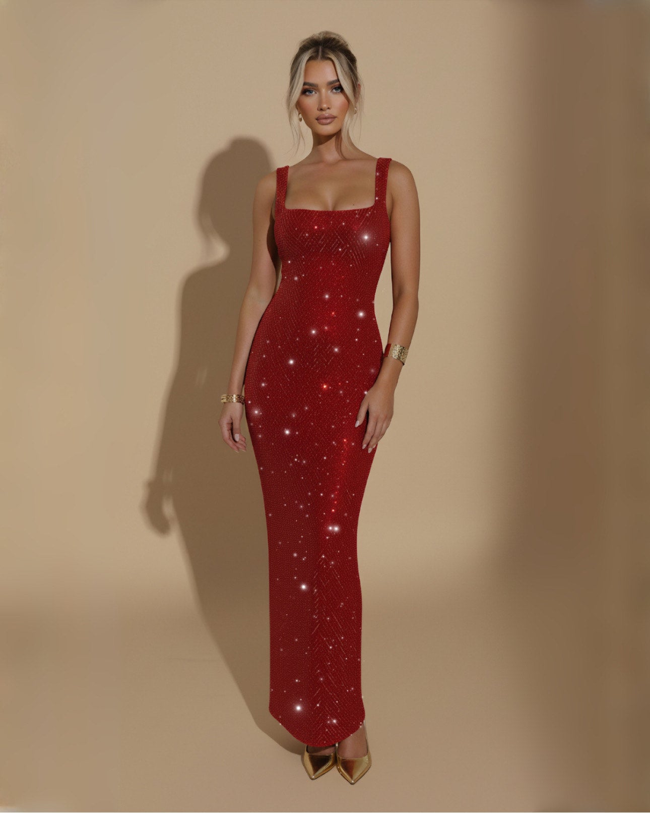The Cassandra Maxi Dress - Red